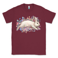 Burgundy Easter Bunny leopard Easter Day Classic Tee - HowdyJamesFarm