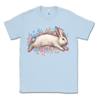 Dusty Blue Easter Bunny leopard Easter Day Classic Tee - HowdyJamesFarm