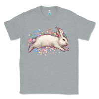 Heather Grey Easter Bunny leopard Easter Day Classic Tee - HowdyJamesFarm