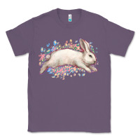 Lavender Easter Bunny leopard Easter Day Classic Tee - HowdyJamesFarm