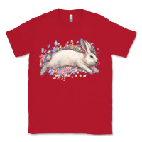Red Easter Bunny leopard Easter Day Classic Tee - HowdyJamesFarm