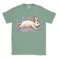 Sage Easter Bunny leopard Easter Day Classic Tee - HowdyJamesFarm