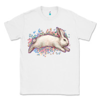 White Easter Bunny leopard Easter Day Classic Tee - HowdyJamesFarm