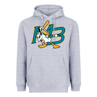 Heather Grey the myrtle beach pelicans baseball Heavyweight Hoodie - linhVisuals
