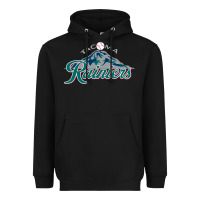 Black the tacoma rainiers Baseball Heavyweight Hoodie - linhVisuals