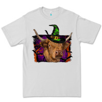 Dove Grey highland cow halloween Premium Tee - RanaPortraitStore