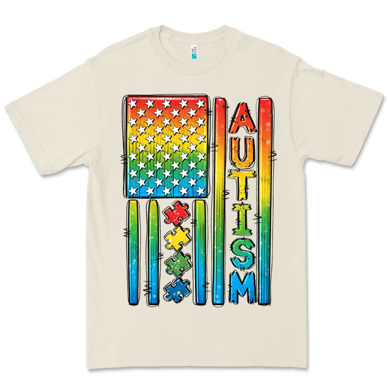 Autism American Flag Premium Tee by CowGirlArtShop | Teevron
