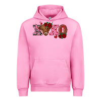 Fuchsia Pink xoxo highland cow Urban Hoodie - RanaPortraitStore