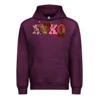 Mauve Wine xoxo highland cow Urban Hoodie - RanaPortraitStore
