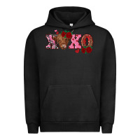 Pigment Black xoxo highland cow Urban Hoodie - RanaPortraitStore