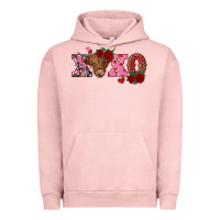Pigment Salmon xoxo highland cow Urban Hoodie - RanaPortraitStore