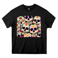 Black cinco de mayo skull Heavy Core Tee - CowGirlArtShop