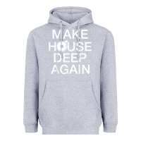 Heather Grey make house deep again house music turntable t shirt Heavyweight Hoodie - linhVisuals