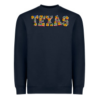Navy texas serape sunflower Heavyweight Sweatshirt - AdoDesignShop