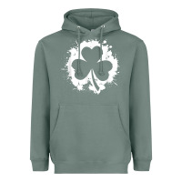 Sage irish pride clover leaf  saint irish pats st. patrick's day t shirt Heavyweight Hoodie - linhVisuals