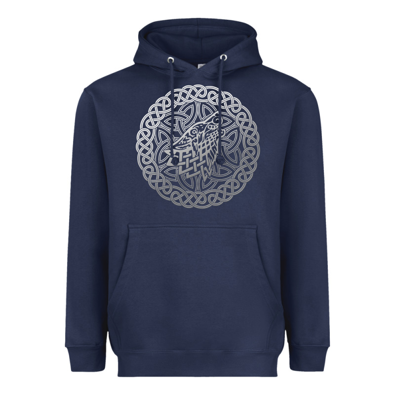 Ireland Celtic Knotwork Design Ornament Wolf Original Celtic Pullover Heavyweight Hoodie by linhVisuals | Teevron