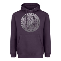 Plum ireland celtic knotwork design ornament wolf original celtic pullover Heavyweight Hoodie - linhVisuals