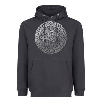 Smoke ireland celtic knotwork design ornament wolf original celtic pullover Heavyweight Hoodie - linhVisuals