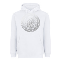 White ireland celtic knotwork design ornament wolf original celtic pullover Heavyweight Hoodie - linhVisuals