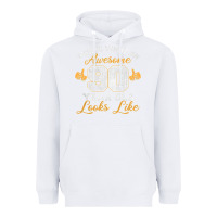 White 90th birthday novelty gift awesome 90 year old t shirt Heavyweight Hoodie - linhVisuals