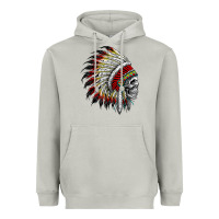 Moon Dust native american indian chief skull motorcycle headdress  t shirt Heavyweight Hoodie - linhVisuals