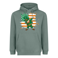 Sage dabbing leprechaun irish american flag Heavyweight Hoodie - linhVisuals