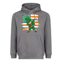 Storm dabbing leprechaun irish american flag Heavyweight Hoodie - linhVisuals
