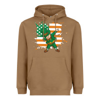 Toasted Coconut dabbing leprechaun irish american flag Heavyweight Hoodie - linhVisuals