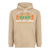 Mushroom i just want to drink with my friends Heavyweight Hoodie - linhVisuals