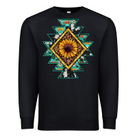 Black aztec leopard sunflower Premium Sweatshirt - JahusDesignShop