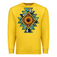 Lemon aztec leopard sunflower Premium Sweatshirt - JahusDesignShop