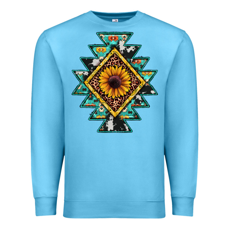 Aztec Leopard Sunflower Premium Sweatshirt by JahusDesignShop | Teevron