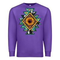 Purple aztec leopard sunflower Premium Sweatshirt - JahusDesignShop