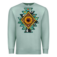Seafoam aztec leopard sunflower Premium Sweatshirt - JahusDesignShop