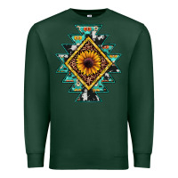 Sports Green aztec leopard sunflower Premium Sweatshirt - JahusDesignShop