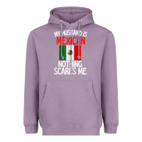 Lavender my husband is mexican nothing scares me funny husband zip hoodie Heavyweight Hoodie - linhVisuals