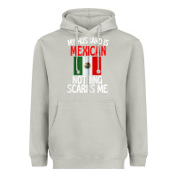 Moon Dust my husband is mexican nothing scares me funny husband zip hoodie Heavyweight Hoodie - linhVisuals