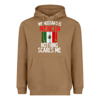 Toasted Coconut my husband is mexican nothing scares me funny husband zip hoodie Heavyweight Hoodie - linhVisuals