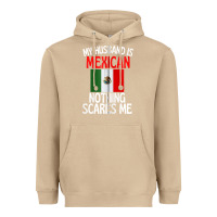 Mushroom my husband is mexican nothing scares me funny husband zip hoodie Heavyweight Hoodie - linhVisuals