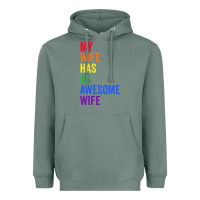 Sage my wife has an awesome wife funny lesbian wedding gift t shirt Heavyweight Hoodie - linhVisuals