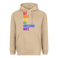 Mushroom my wife has an awesome wife funny lesbian wedding gift t shirt Heavyweight Hoodie - linhVisuals