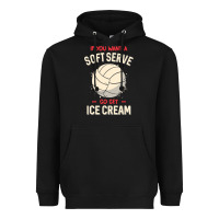 Black funny volleyball if you want a soft serve volleyball t shirt Heavyweight Hoodie - linhVisuals