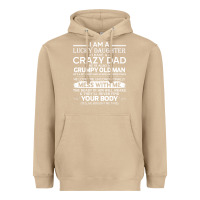 Mushroom i am a lucky daughter i have a crazy dad grumpy old man t shirt Heavyweight Hoodie - linhVisuals