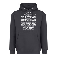 Smoke i am a lucky daughter i have a crazy dad grumpy old man t shirt Heavyweight Hoodie - linhVisuals