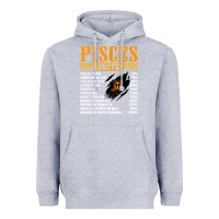 Heather Grey pisces facts t shirt pisces birthday gifts Heavyweight Hoodie - linhVisuals