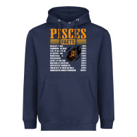 Navy pisces facts t shirt pisces birthday gifts Heavyweight Hoodie - linhVisuals