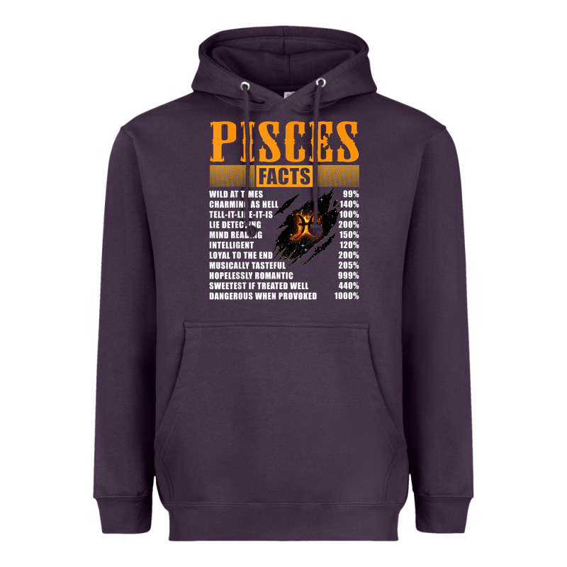 Pisces Facts T Shirt Pisces Birthday Gifts Heavyweight Hoodie by linhVisuals | Teevron