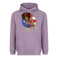 Lavender puerto rican girl strong t shirt puerto rico pride boricua Heavyweight Hoodie - linhVisuals