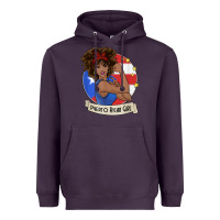 Plum puerto rican girl strong t shirt puerto rico pride boricua Heavyweight Hoodie - linhVisuals