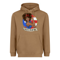 Toasted Coconut puerto rican girl strong t shirt puerto rico pride boricua Heavyweight Hoodie - linhVisuals